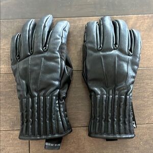 Alpinestars Black Synthetic Leather Gloves S